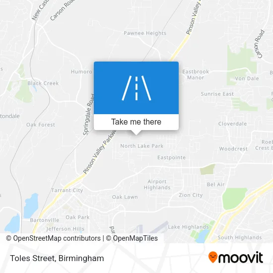 Toles Street map