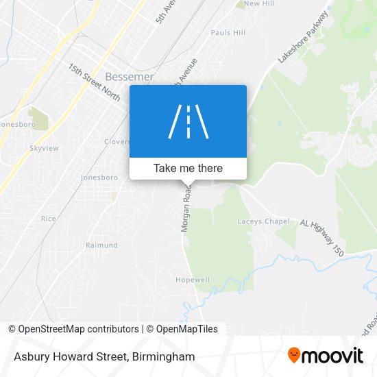 Asbury Howard Street map