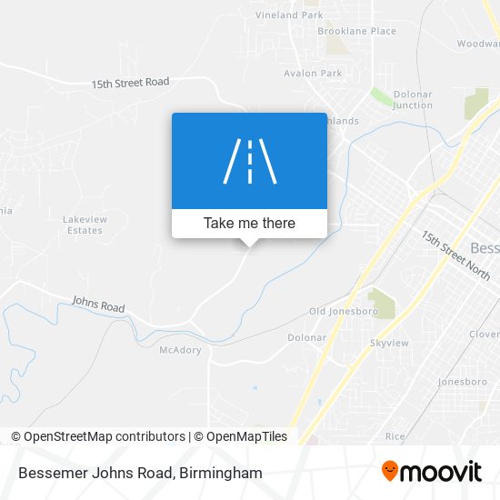 Mapa de Bessemer Johns Road