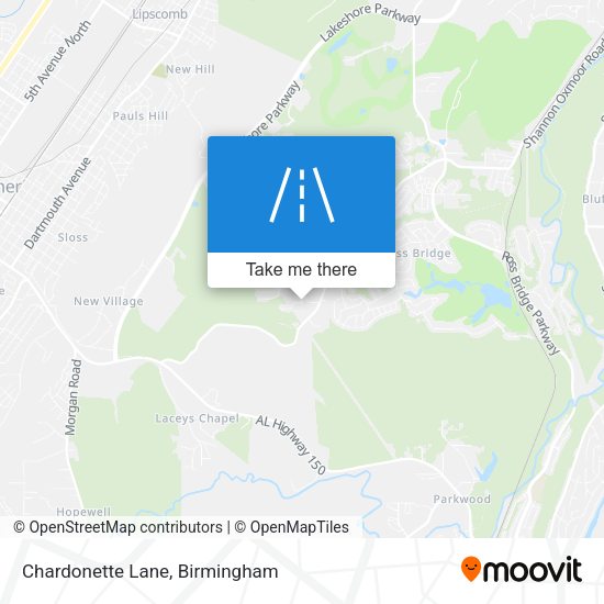 Mapa de Chardonette Lane
