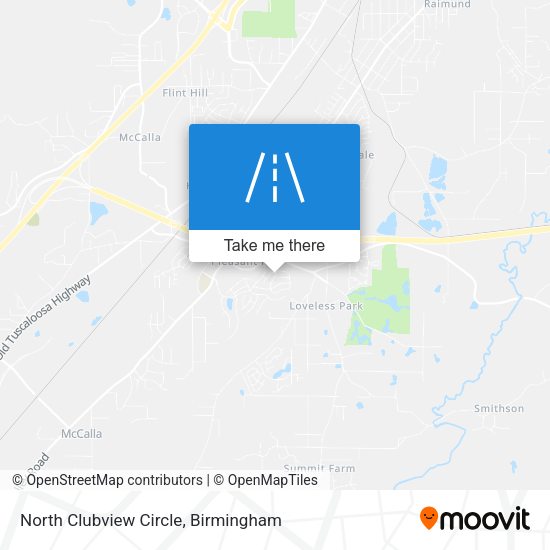 North Clubview Circle map