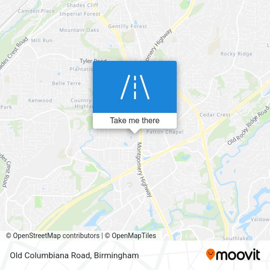 Old Columbiana Road map