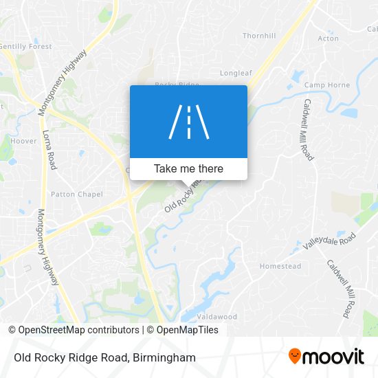 Old Rocky Ridge Road map