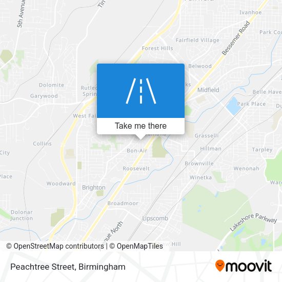 Peachtree Street map