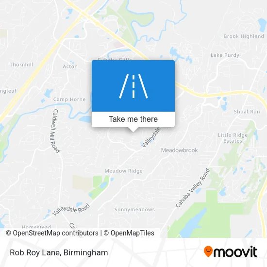 Rob Roy Lane map