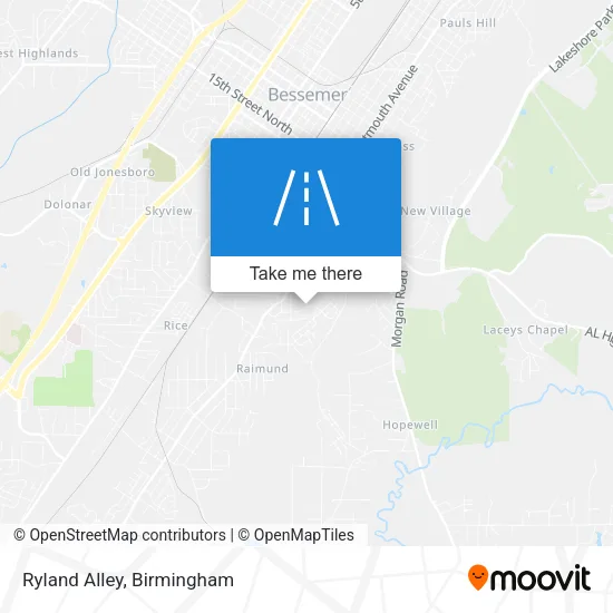 Ryland Alley map