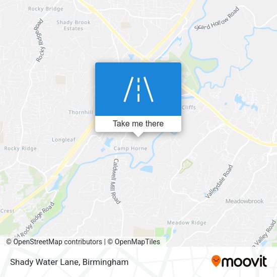 Shady Water Lane map