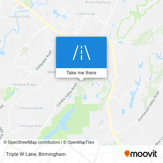 Triple W Lane map