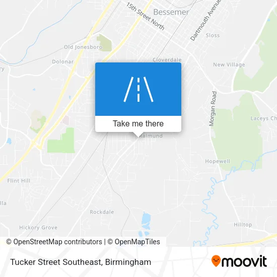 Tucker Street Southeast map