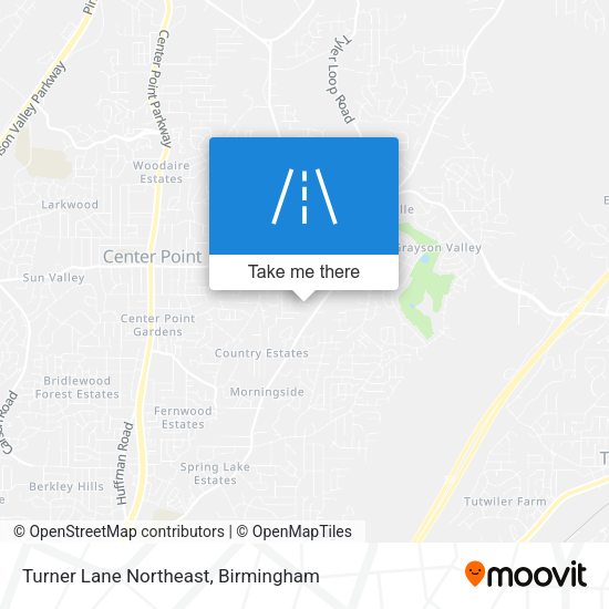 Turner Lane Northeast map