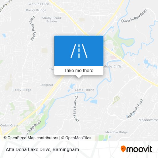 Alta Dena Lake Drive map