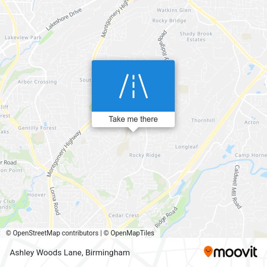 Ashley Woods Lane map