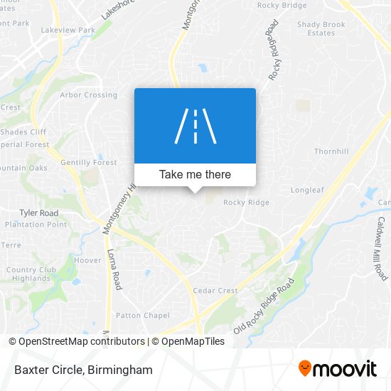 Baxter Circle map