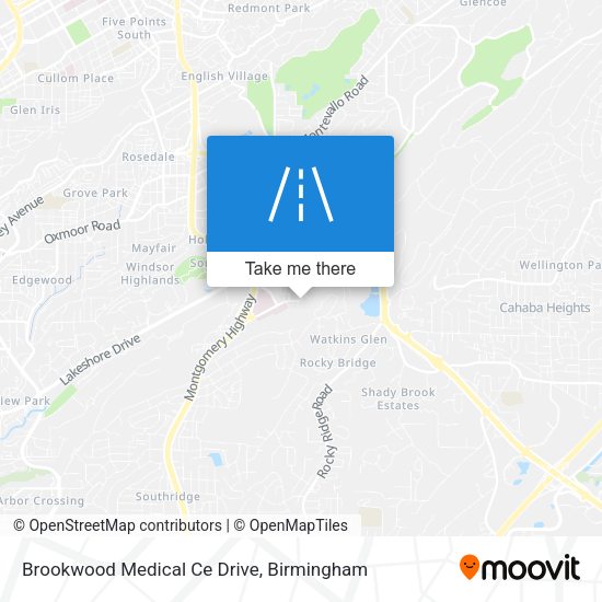 Mapa de Brookwood Medical Ce Drive