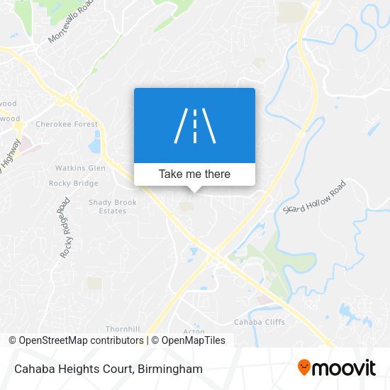 Cahaba Heights Court map