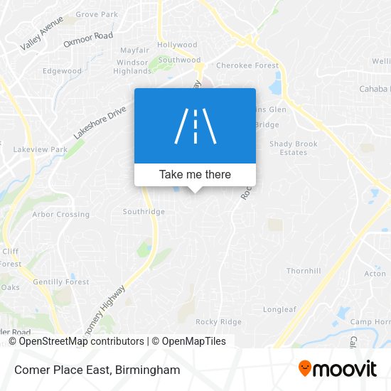 Mapa de Comer Place East