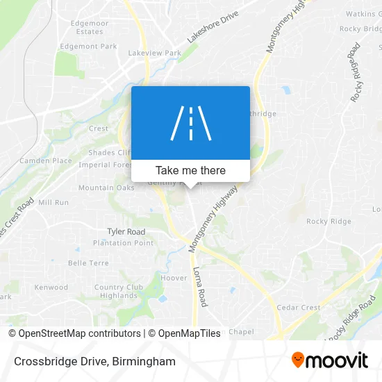Crossbridge Drive map