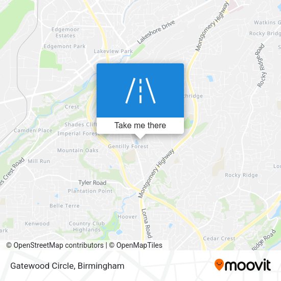 Gatewood Circle map
