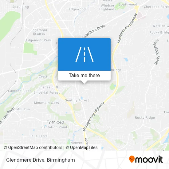 Glendmere Drive map