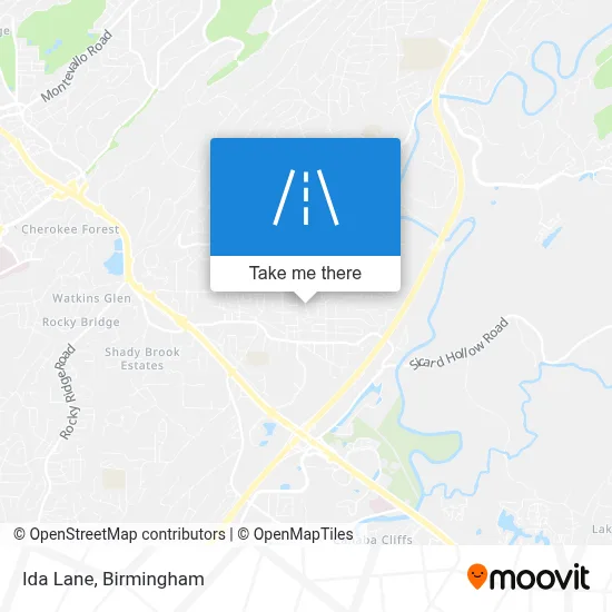 Ida Lane map