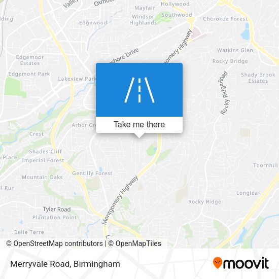 Merryvale Road map