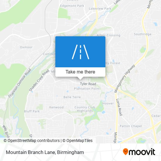 Mountain Branch Lane map