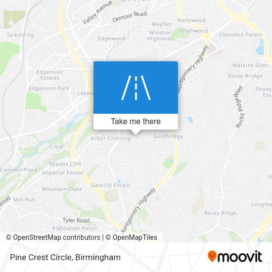 Pine Crest Circle map
