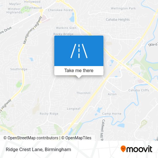 Ridge Crest Lane map