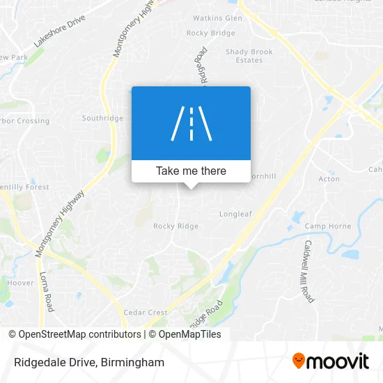 Ridgedale Drive map