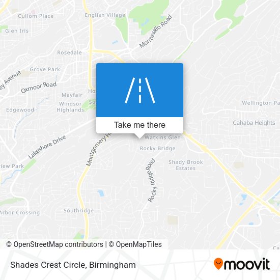 Mapa de Shades Crest Circle