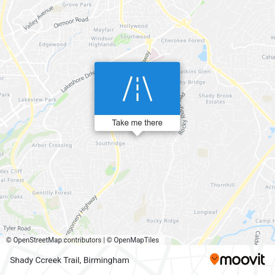 Shady Ccreek Trail map