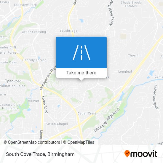 South Cove Trace map