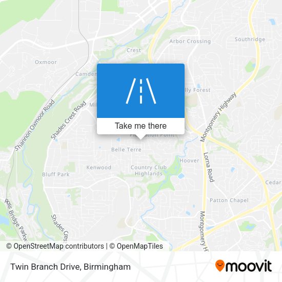 Mapa de Twin Branch Drive