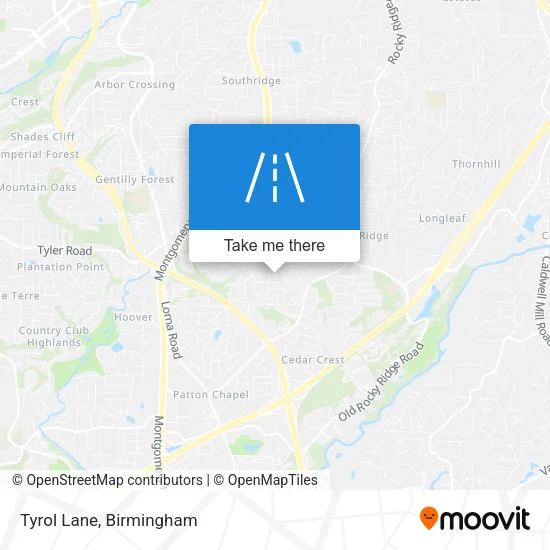 Tyrol Lane map