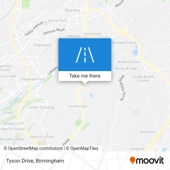 Mapa de Tyson Drive
