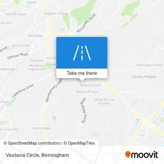 Vestavia Circle map