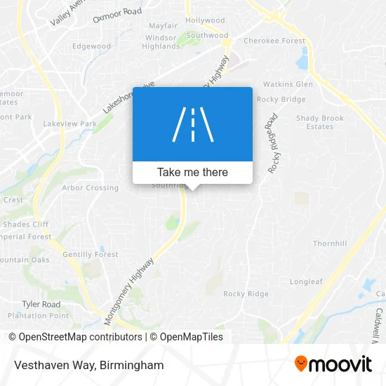Vesthaven Way map