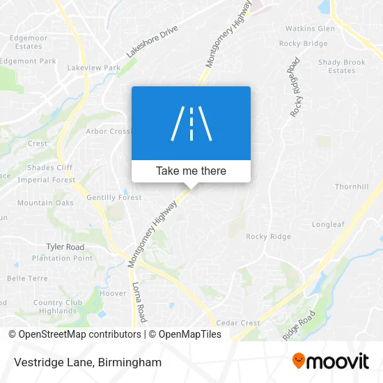 Vestridge Lane map