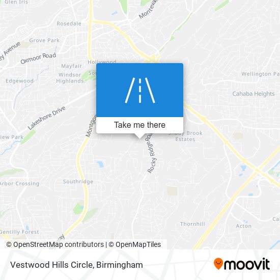 Mapa de Vestwood Hills Circle