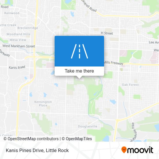 Kanis Pines Drive map