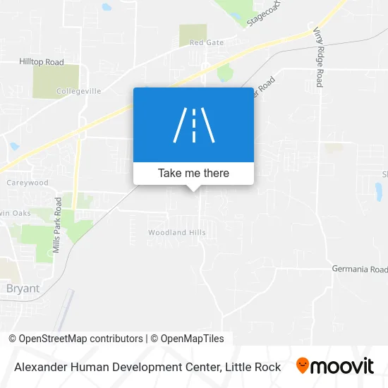 Alexander Human Development Center map