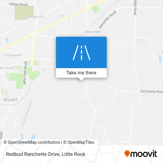 Redbud Ranchette Drive map