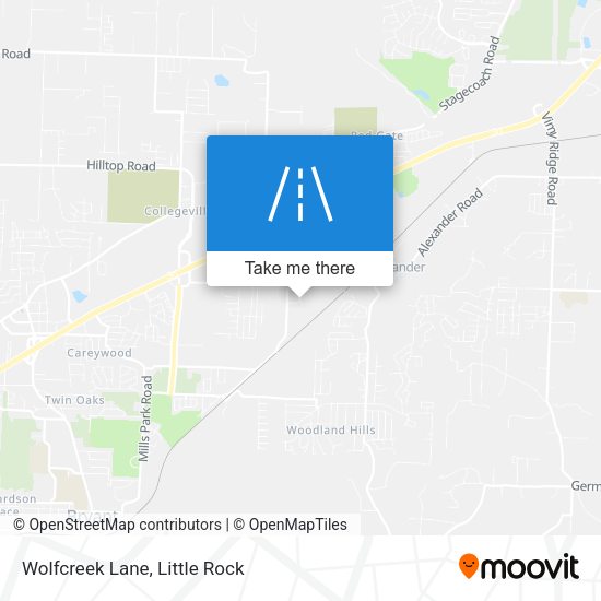 Wolfcreek Lane map