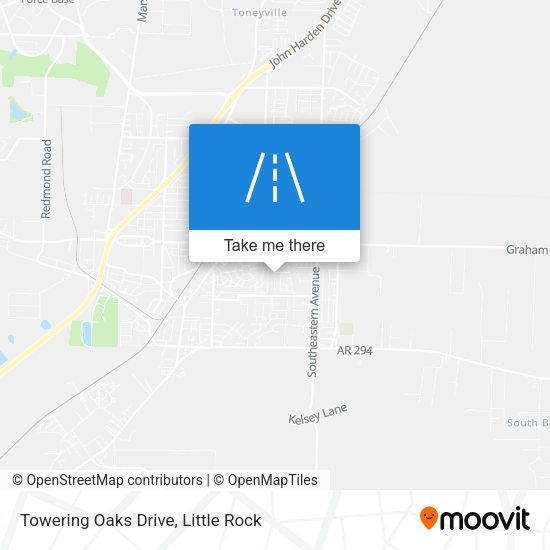 Towering Oaks Drive map