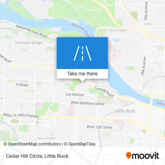 Cedar Hill Circle map