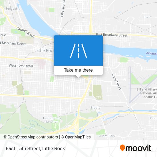 East 15th Street map