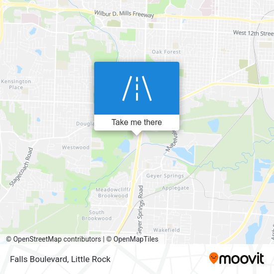 Falls Boulevard map