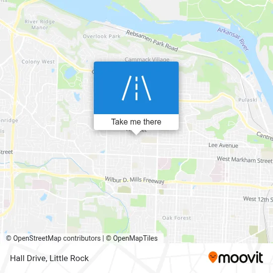 Hall Drive map