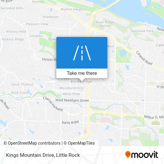 Kings Mountain Drive map