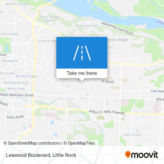 Leawood Boulevard map